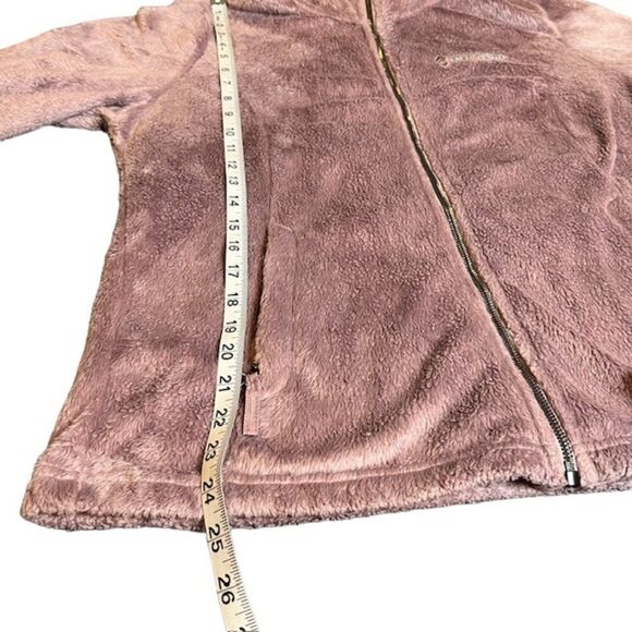 Free Country Fleece Fuzzy Jacket Plum Zip Pockets, Collar, Size Medium - Picture 10 of 12